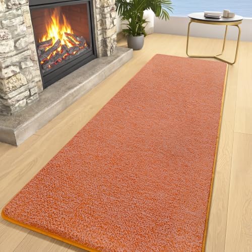 AROGAN 2x10 Runner Rug for Hallway, Long Runner Rugs Non Slip, Orange - Image 2