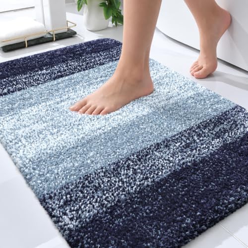 OLANLY Small Bathroom Rugs 24x16, Extra Soft Absorbent Microfiber Bath Rugs by OLANLY
