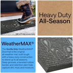 GORILLA GRIP WeatherMAX Door Mat, Indoor Outdoor, 35x23, Dark Gray Hello - Image 3