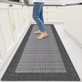 StepRite Kitchen Rugs, Kitchen Mats for Floor, 70"x24" Non-Slip Machine-Washable Kitchen Throw Rug, Absorbent Runner Rugs Office, Sink Standing Desk Mat, Decor Carpet, Grey by Bringcushiontoyourlife