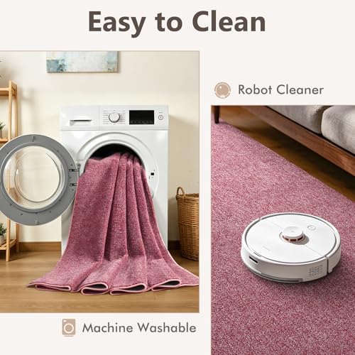 2x8 Red/White Runner Rug Washable Non-Slip for Kitchen Hallway Bathroom - Image 6