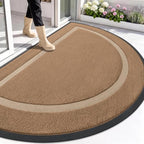 OLANLY Half Circle Front Door Mat Outside 71x47 All-Season Rubber Doormat by OLANLY