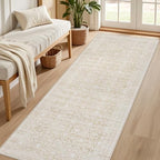 3x10 Hallway Washable Runner Rug: Kitchen Carpet Natural Beige - Image 2