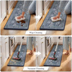 Collive Kitchen Mats for Floor, Dark Blue Kitchen Rugs 20"x47"+20"x32" - Image 5