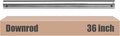 DPXMYG 36 inch Ceiling Fan Downrod with Extension Cord, 3 FT Brushed Nickel Downrod for Ceiling Fan, 1 inch Outside Diameter, Ceiling Fan Boom Suitable for a Wide Range of Fans (Nickel, Not Threaded)