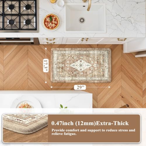 Collive Cushioned Anti Fatigue Kitchen Mats Washable Sink Rug, 17.3”x29” - Image 2