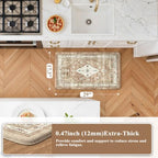 Collive Cushioned Anti Fatigue Kitchen Mats Washable Sink Rug, 17.3”x29” - Image 2