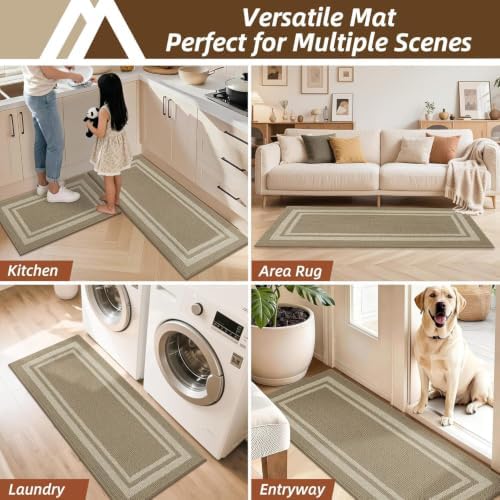 COSY HOMEER Kitchen Rugs Sets of 2 Non-Slip Washable,20"x30"+20"x48" - Image 7