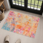 2x3 Washable Entryway Rug: Modern Abstract Soft Carpet Galaxy Haze by FXRHLP