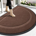 OLANLY Half Circle Front Door Mat Outside 59x34 All-Season Rubber Doormat by OLANLY
