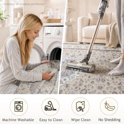 Ophanie Beige Wool Area Rugs 2x6 for Bedroom Living Room, Fluffy Shag Fuzzy Carpet, Plush Shaggy Rug, Indoor Carpet for Kids Boys Dorm Home Decor Aesthetic, Nursery with 99 pcs Pile fibers - Image 6