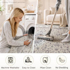 Ophanie Beige Wool Area Rugs 2x6 for Bedroom Living Room, Fluffy Shag Fuzzy Carpet, Plush Shaggy Rug, Indoor Carpet for Kids Boys Dorm Home Decor Aesthetic, Nursery with 99 pcs Pile fibers - Image 6