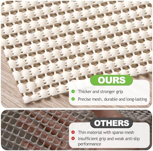 Songrey Non-Slip Rug Pad 7x9 FT, White - Image 2