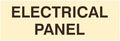 All Quality Basic Electrical Panel Sign - Fire Regulation Safety Compliance Sign - Ivory/Dark Brown - Small (1 Pack)