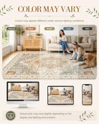 OLANLY 3x5 Washable Accent Rug, Soft Non Slip Carpet for Entryway Bedside - Image 2