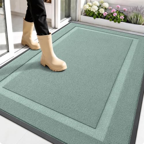OLANLY Front Door Mat Outside 59x34, All-Season Heavy-Duty Rubber Doormat by OLANLY