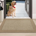 BEQHAUSE Indoor Door Mat 24" x 36", Dirt Trapper Door Mats, Beige by BEQHAUSE