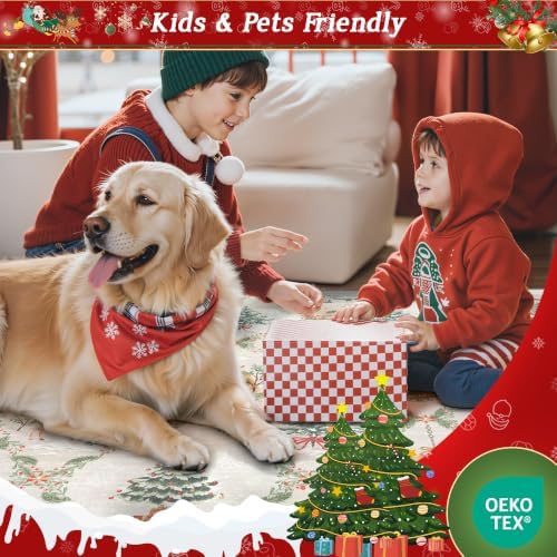 Madane Christmas Area Rug 2x3, Grey Entryway Xmas Carpet Holiday Decor - Image 6