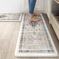Collive Kitchen Rugs Sets of 2, Kitchen Floor Mats Cushioned Anti Fatigue by Collive