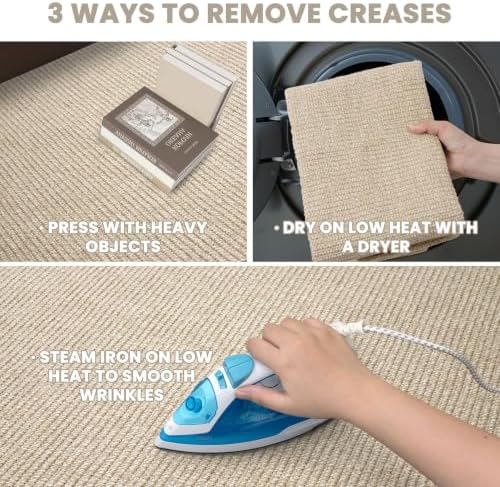 EARTHALL Washable Entryway Rug, Non Slip Indoor Doormat, 2x3 Ft, Sand/Beige - Image 4