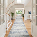 3x20 Runner Rug Non Slip,Washable Hallway Runner Rug,Blue by Restydon