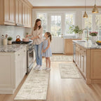 Kitchen Rugs Sets of 3, 2x3 2x4 2x5 Rug Runner,Brown - Image 5