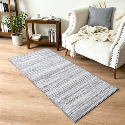 Chicrug 2x4 Grey Small Washable Entryway Runner Rug for Hallway Kitchen - Image 4