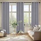 MIULEE Blackout Curtains for Bedroom 2 Panels 40 x 84 Inch Long Silver Grey - Image 6