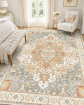 OLANLY 5x8 Washable Area Rug, Soft Non Slip Carpet for Bedroom Living Room by OLANLY