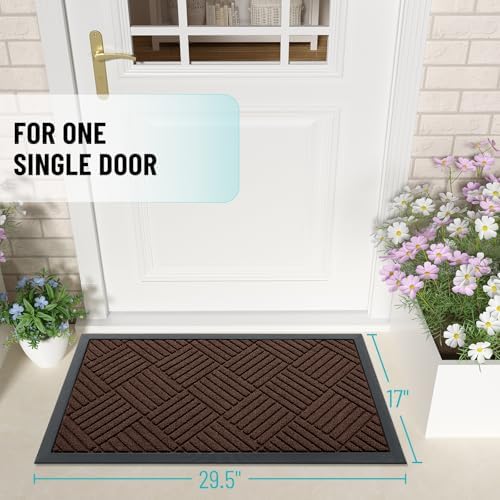 OLANLY Front Door Mat Outside Entrance, Waterproof Heavy-Duty Doormat - Image 2
