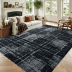 Noahas 6x9 Large Grey Fluffy Soft Area Rug Non-Slip for Living Room Bedroom by ModernHomeDecor