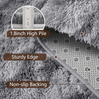 5x7 Grey Fluffy Soft Area Rug Non-Slip for Living Room Bedroom Playroom - Image 6