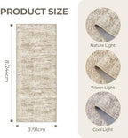 3x8 Runner Rug Non Slip,Washable Hallway Runner Rug,Brown - Image 2