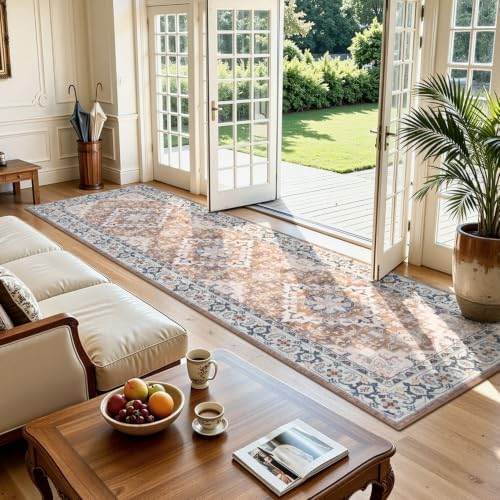 Lofus 3x10 Hallway Kitchen Washable Runner Rug, Entry Long Carpet Brown - Image 3