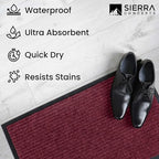 Front Door Mat, Indoor Outdoor Welcome Entryway Entrance Doormat, 30x17 Red - Image 6