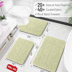 OLANLY Bathroom Runner Rugs 47x20, Extra Soft Absorbent Chenille Bath Rugs - Image 2