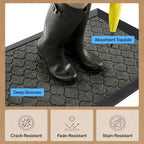 GORILLA GRIP WeatherMAX Door Mat, Indoor Outdoor, 35x23, Gray Quatrefoil - Image 4
