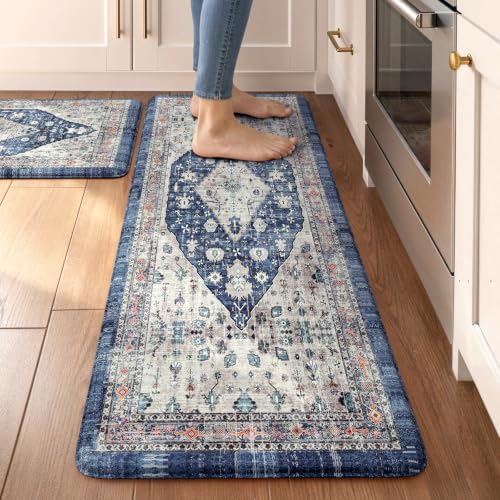Collive Anti Fatigue Mats for Kitchen Floor, Cushioned Kitchen Floor Mats by Collive