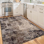 Area Rug 4x6 Brown Rug Washable Boho Rugs Non Slip Low Pile Abstract Coffee Small Carpet for Entryway, Bedroom, Kitchen, Classroom, Kids Room, Office, Dorm, Dining Room - Image 4