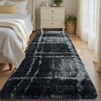 Noahas 2x10 Grey Fluffy Soft Runner Rug Non-Slip for Bedroom Dorm Hallway by ModernHomeDecor
