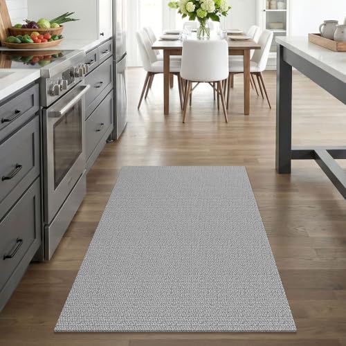 EARTHALL Washable Entryway Rug, Non Slip Doormat, 3x4 Ft, Heather Gray - Image 2