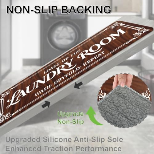 Non-Slip Laundry Room Rug Runner, Farmhouse Washable Laundry Mat - Image 3