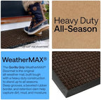 GORILLA GRIP WeatherMAX Door Mat, Indoor Outdoor, 60x24, Chocolate Squares - Image 3