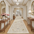 Madane Hallway Runner Rug 3x14 Washable Kitchen Runners Long, Beige/Blue by Madane