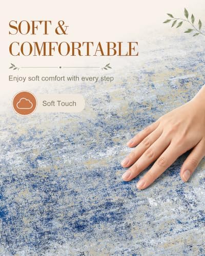 OLANLY 4x6 Washable Area Rug, Soft Non Slip Carpet for Bedroom Living Room - Image 4