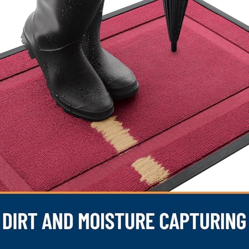OLANLY Front Door Mat Outside 47x17, All-Season Heavy-Duty Rubber Doormat - Image 4