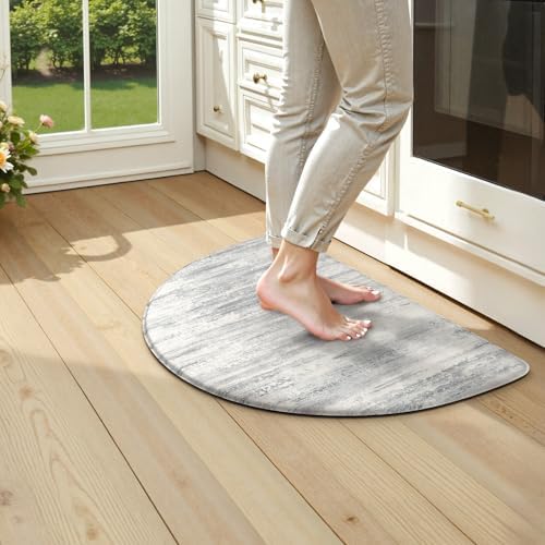 KIMODE Anti Fatigue Kitchen Mats for Floor, Abstract Half Moon Kitchen Rug - Image 2