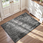 2x5 Black Rug Runners for Hallways Kitchen Runner Rug Non Slip Washable Black Long Runner Rugs with Rubber Backing Soft Abstract Carpet Runner for Bedroom, Kitchen, Bathroom, Entryway by OmpaaHomeDecor