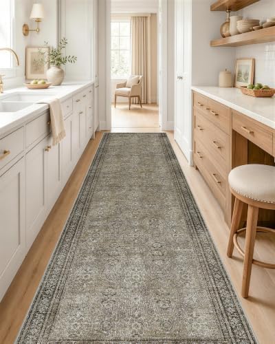 OLANLY 2x10 Washable Runner Rug, Soft Non Slip Carpet for Hallway Kitchen by OLANLY
