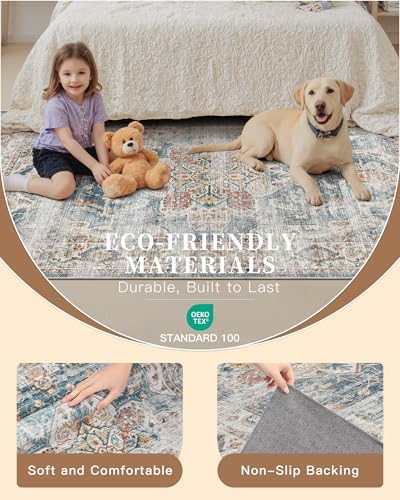 Madane Washable Runner Rug 2x6 Runners for Hallways Non Slip, Navy - Image 5